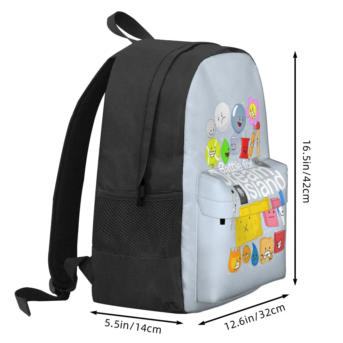 BFDI Poster Black Backpack Hot Sale Daypack Large Capacity Kids BookBag School Bag Shoulder Bags for Men Women