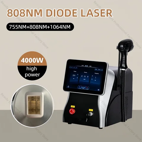808 Diode Laser 755 808 1064 Professional Full Body Hair Removal Machine Cooling Handle Painless Hair Removal Beauty Salon 4000W
