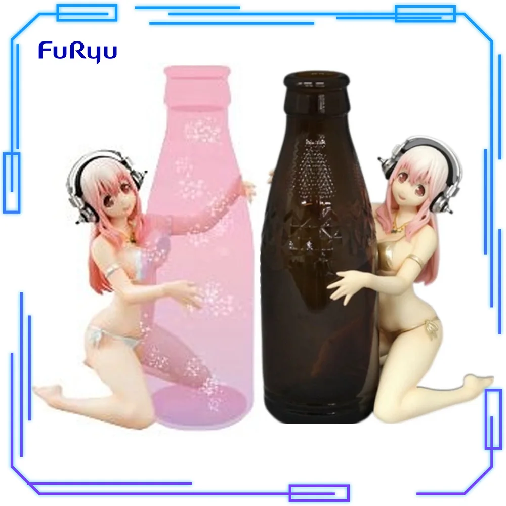 

В наличии FuRyu оригинальный подлинный SoniComi Super Sonico держатель для напитков белый жемчуг золото сексуальное бикини коллекция модель игрушка фигурка подарок