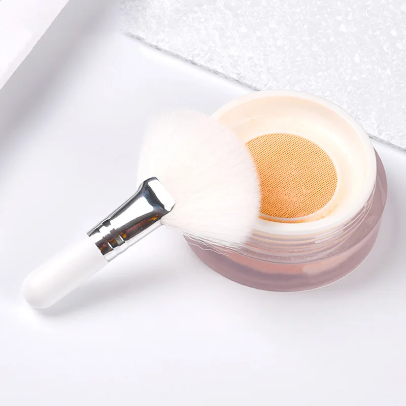 

1PCS Mini Fan Brush Set for Precise Makeup, Ultra Soft Synthetic Fiber Brushes for Blush, Powder, Highlighter