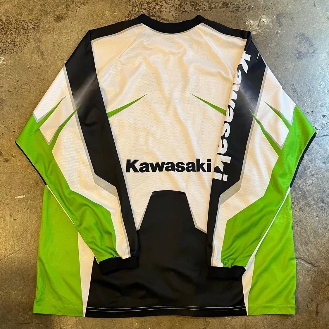 كاواساكي دراجة نارية سباق فريق الرجال النساء طاقم الرقبة تي شيرت طويل الأكمام الشارع الشهير موتو المشجعين خمر موتوكروس سريعة الجافة القمم