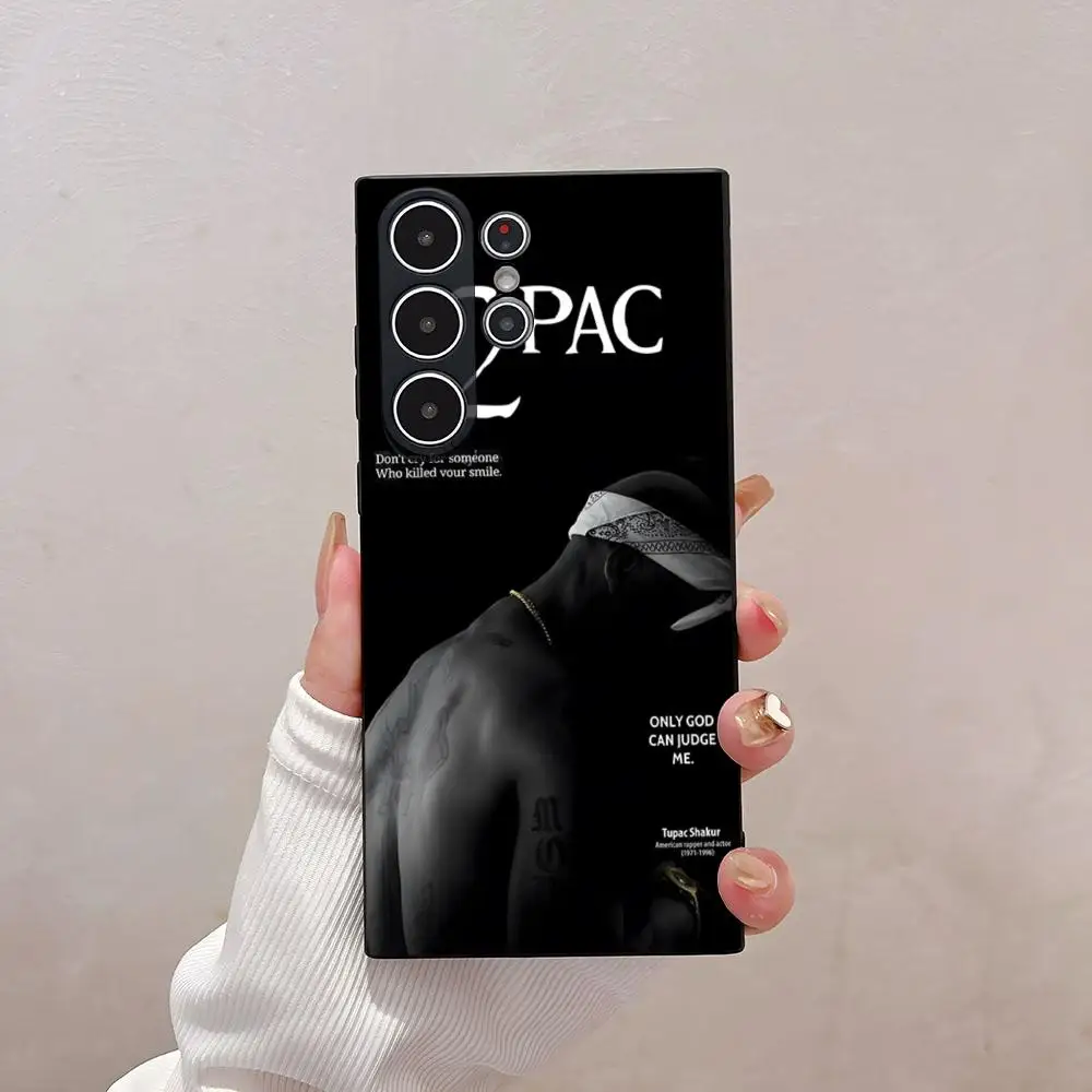 Rapper 2pac Tupac Phone Case For Samsung S 26 25 Luminescent 24 23 22 21 20 Fe Plus Ultra A16 24 34 54 53 Luxury Black Shell Cov