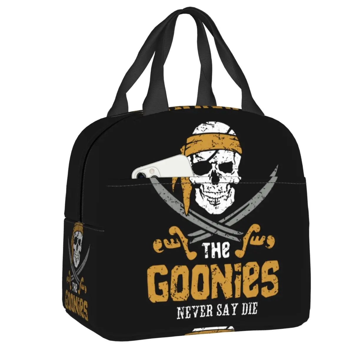 The Goonies Lunch Bag Women Cooler Thermal Insulated Jolly Roger Pirates Skull Lunch Box for Kids School Children Food Bags