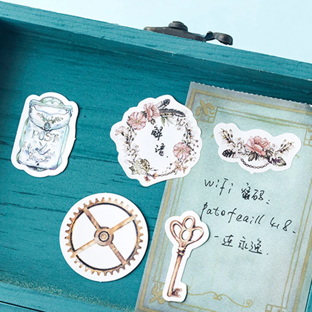 Journal Travel Adhesive Paper Crafting Paper Stickers Scrapbooking Decal Label Graffiti