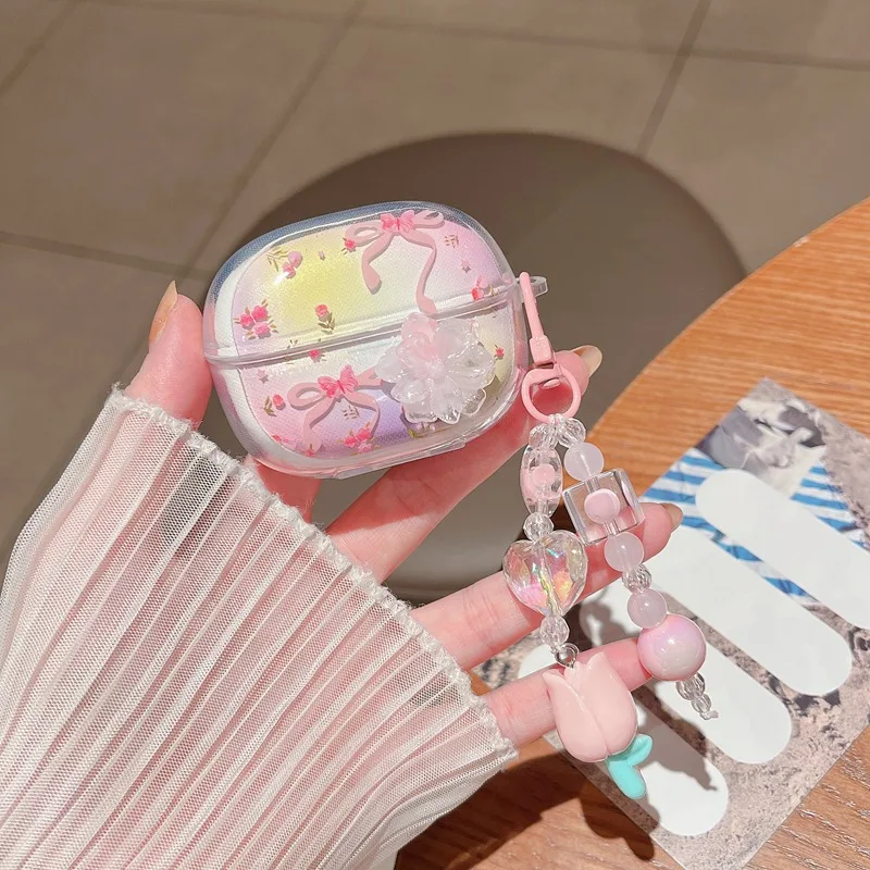 حافظة لهاتف هواوي Freebuds SE 4 ANC حافظة ملونة على شكل زهرة غطاء سيليكون لهاتف هواوي Freebuds SE4 ANC