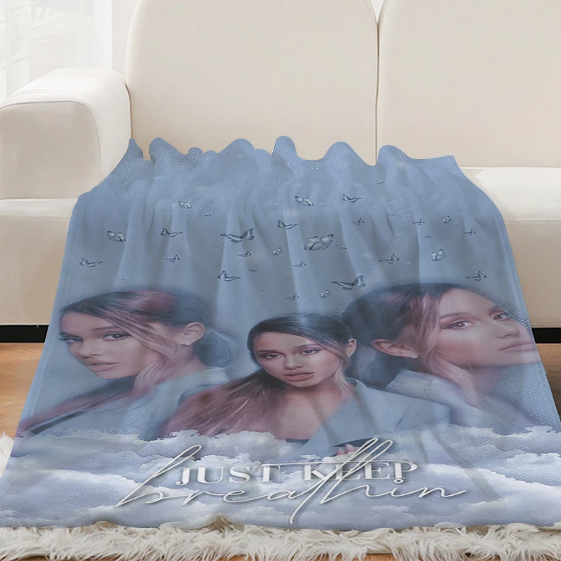 Sofa Blankets H-Ariana Grandes Fluffy Soft Bed Blanket King Size Blanket Microfiber Bedding Warm Knee Fleece Camping Custom