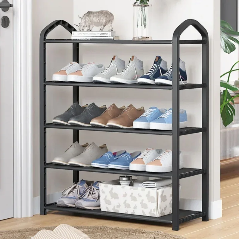 Einfaches Schuhregal, Schuhschrank mit Mehreren Ebenen, Montierbarer Haushalts-Schuhständer für Eingangsbereich, Schlafsaal und Balkon