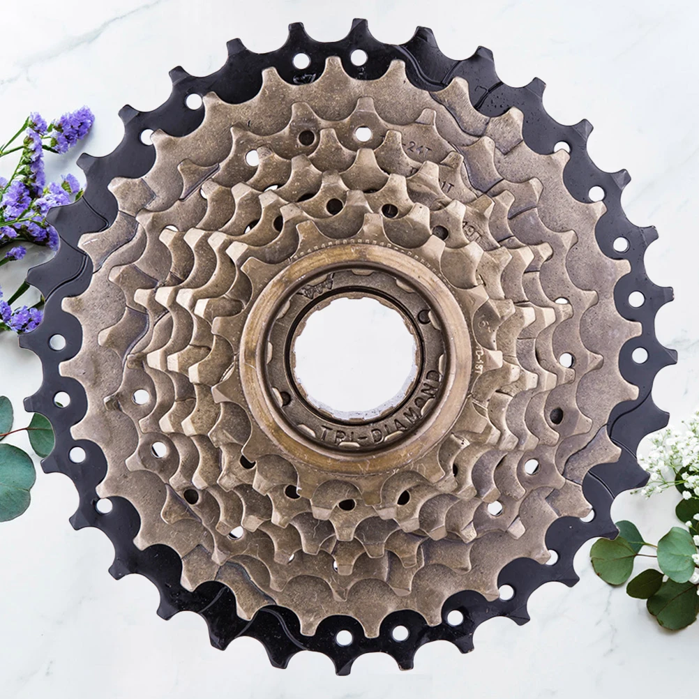 

1pc 8-speed Flywheel Mountain Bike Cassette Type Flywheel Rotary Flywheel Bike Accessories for Mountain Bike (Black Brown)