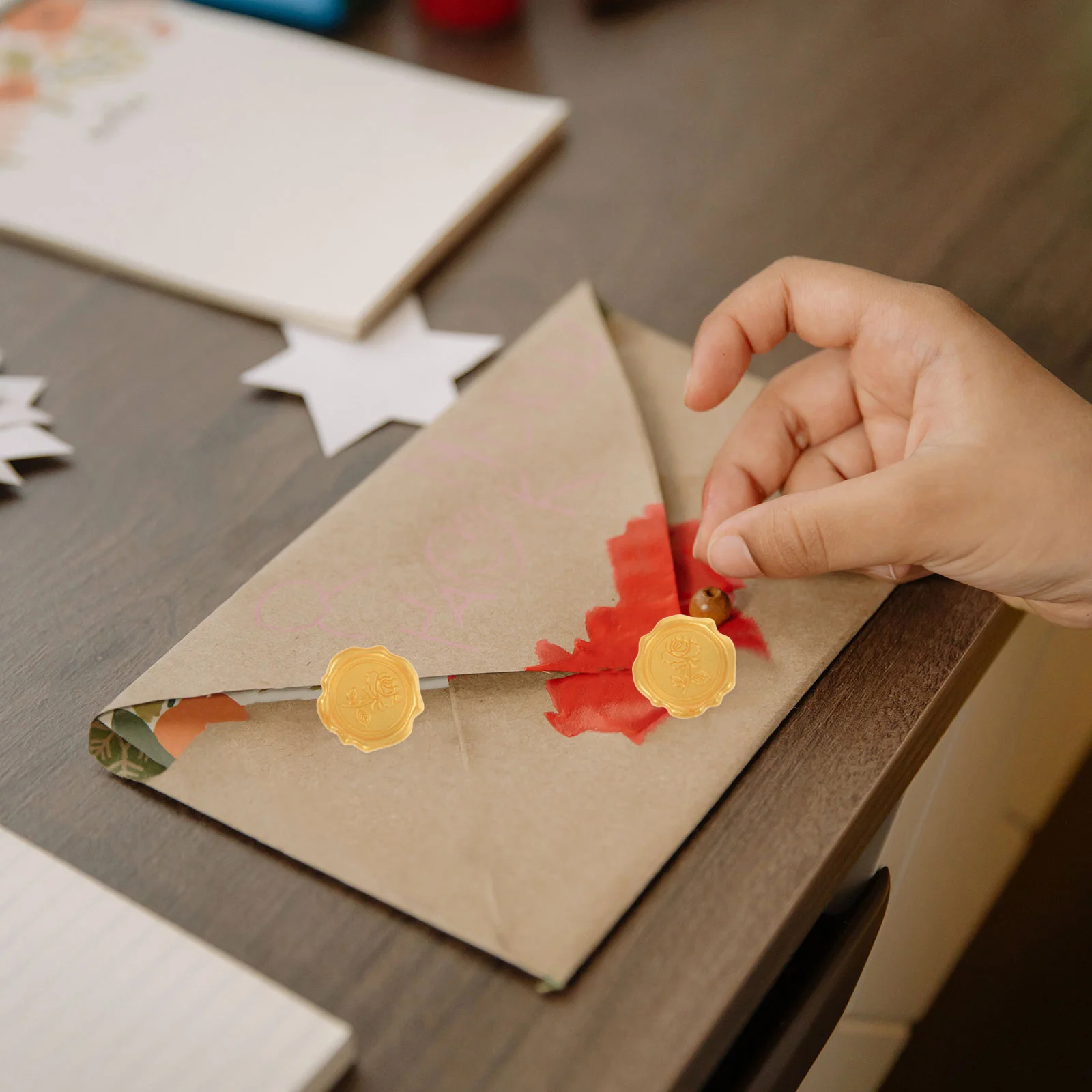 

20 Pcs Card Seals Envelope Sticker Wax Stickers Handmade Sealing Invitations for Envelopes