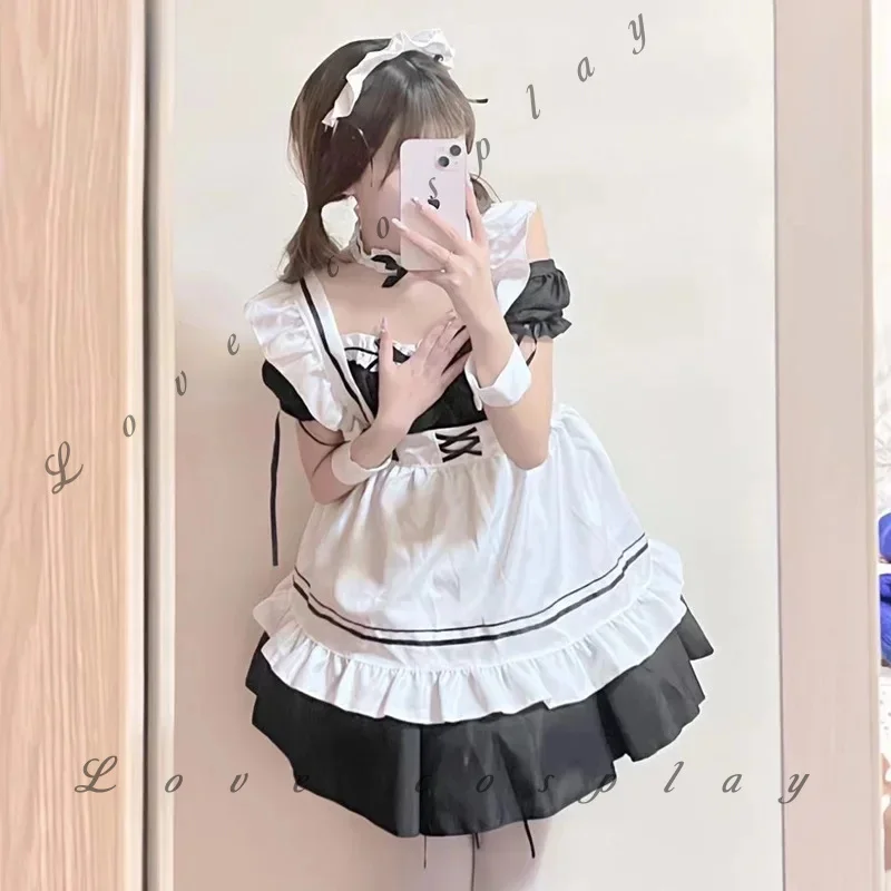 لطيف خادمة موحدة لوليتا فستان اللعب زي ألياف البوليستر المرأة استخدام خاص الملابس ملابس الرقص الحديثة المصنوعة في الصين