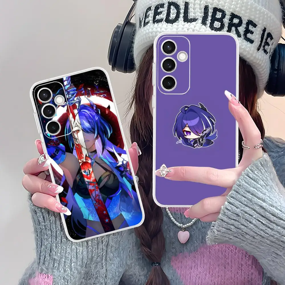 

Чехол для телефона Honkai Star Rail Acheron для Samsung Galaxy S25 S24 S23 S22 S21Plus FE Ultra Clear Colorful Cover Pretty Cover