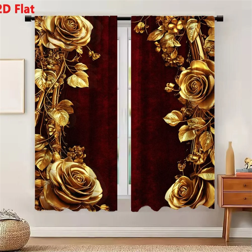 2Pcs Curtains Please provide the product content to generate the title. Window Drapes for Bedroom Room Decor Decoration Window T