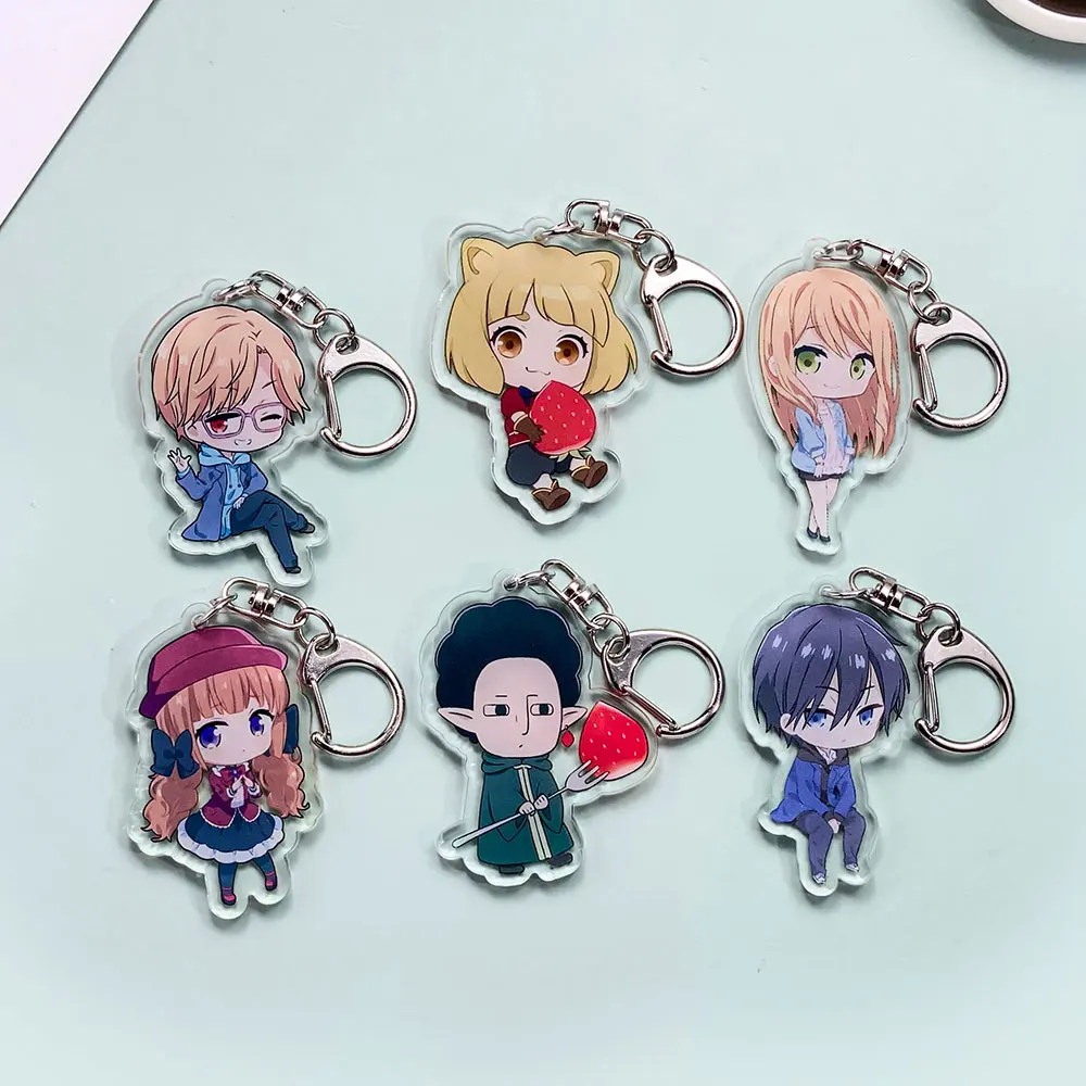 6PCS Anime My Love Story with Yamada-kun at Lv999 Acrylic Car Keychain Accessories Bag Charm Key Holder Backpack Pandent Keyring