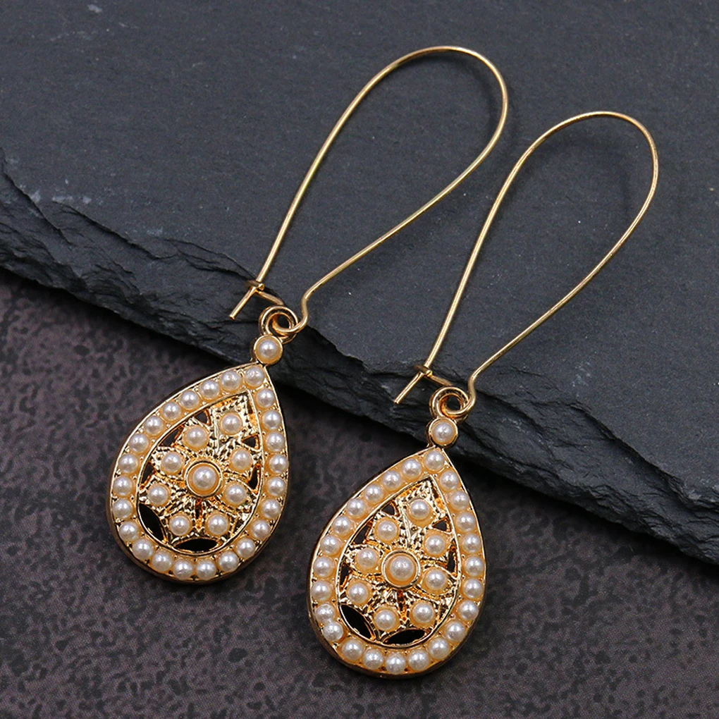 Ear Pendent Alloy Earring Golden Drop Earrings Fine Workmanship Long-lasting Exquisite Women Supplies Jewelry Kit