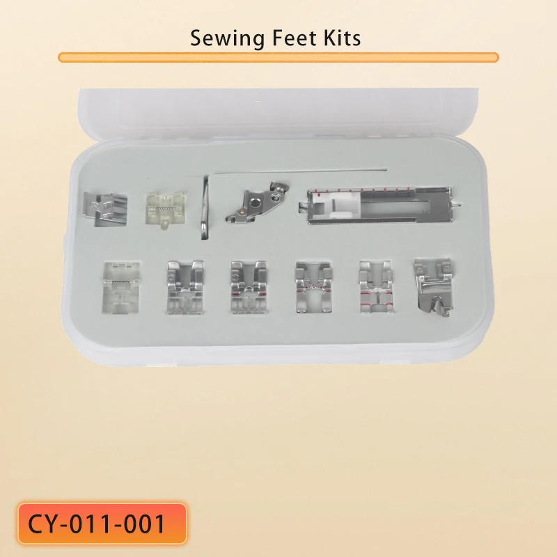 CY-011-001 مجموعات أقدام الخياطة 11 قطعة مجموعة القدم ل Pfaff 74 79 85 95 284 285 296 297 360 801 809 905
