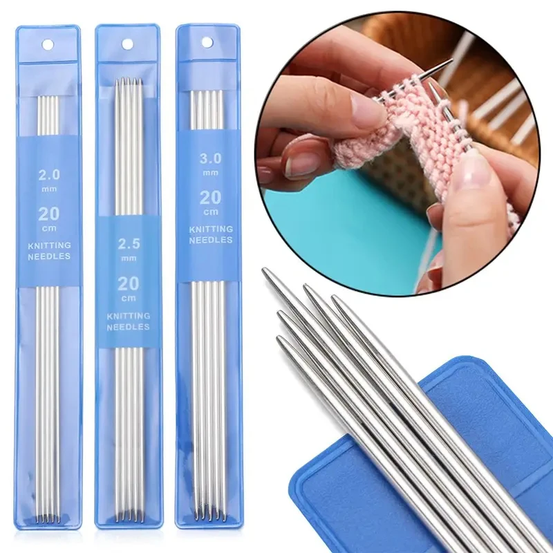 Multicolor Sewing Accessories DIY Sweater Weave Craft Set Crochet Hooks Straight Knitting Needles Knitting Tools Metal Crochet
