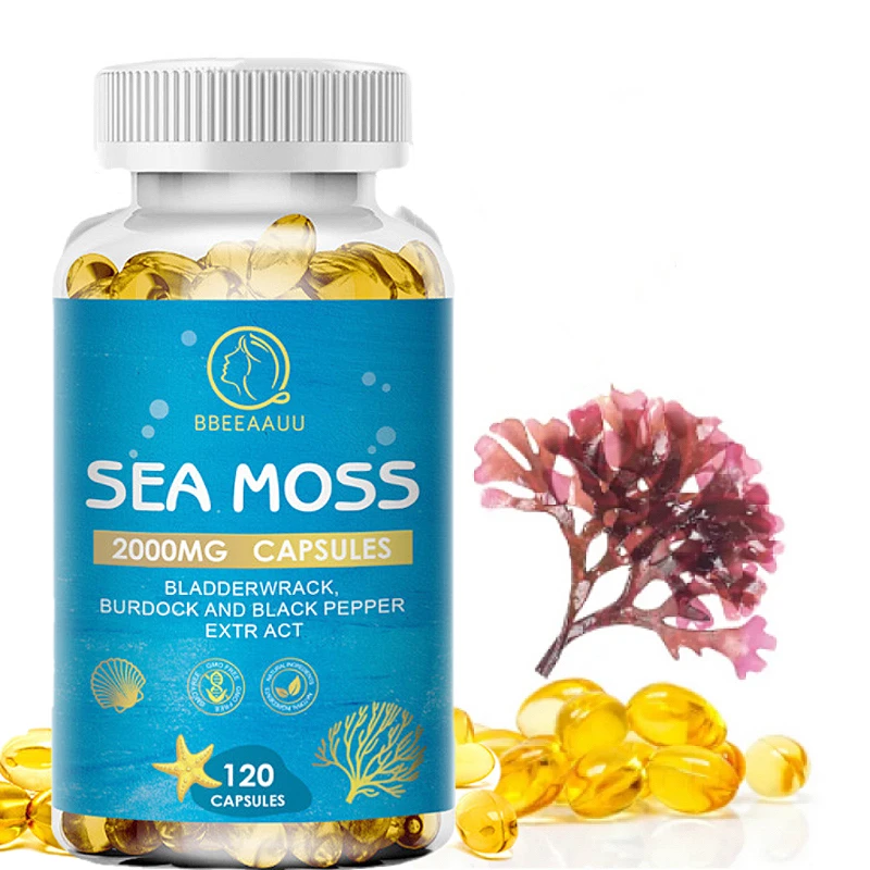 BBEEAAUU Sea Moss Capsule support Immune System，Thyroid，Joints Health Metabolism Detox Digestive Health Hormonal Balance