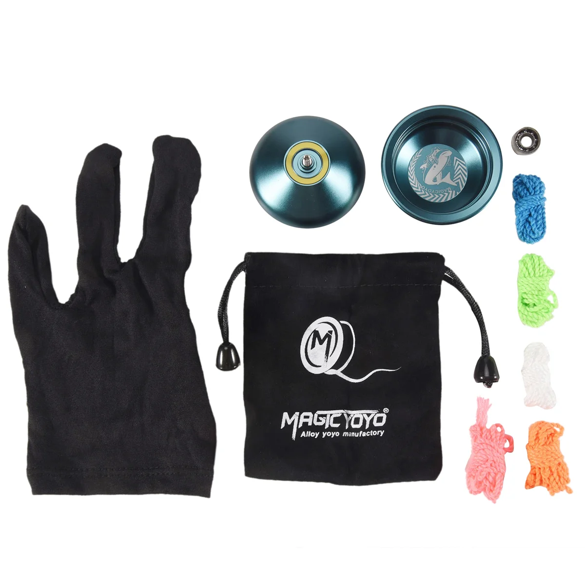 A07I  N12 Yoyo Unresponsive Professional Yoyo Aluminum Alloy Long Time Yoyo with Yoyo Strings,Blue