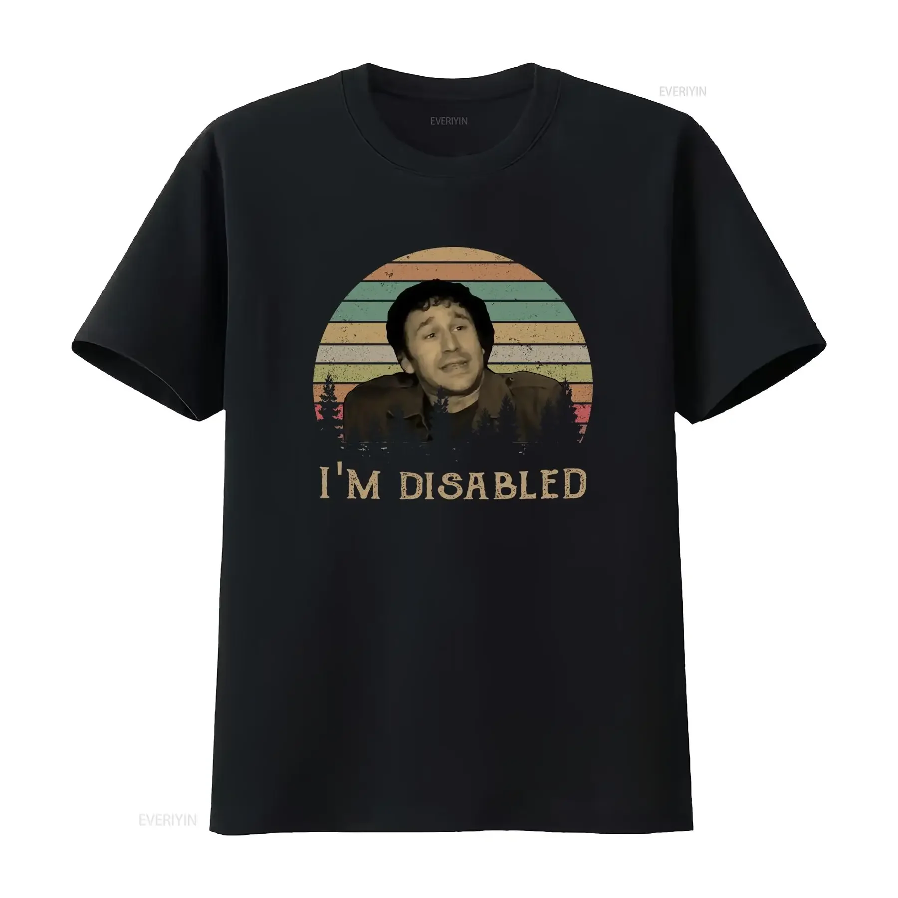 Vintage Retro Roy The It Crowd Trenneman I'm Disabled T Shirt for  vintage Washed Breathable streetwear Unisex Versatile Soft