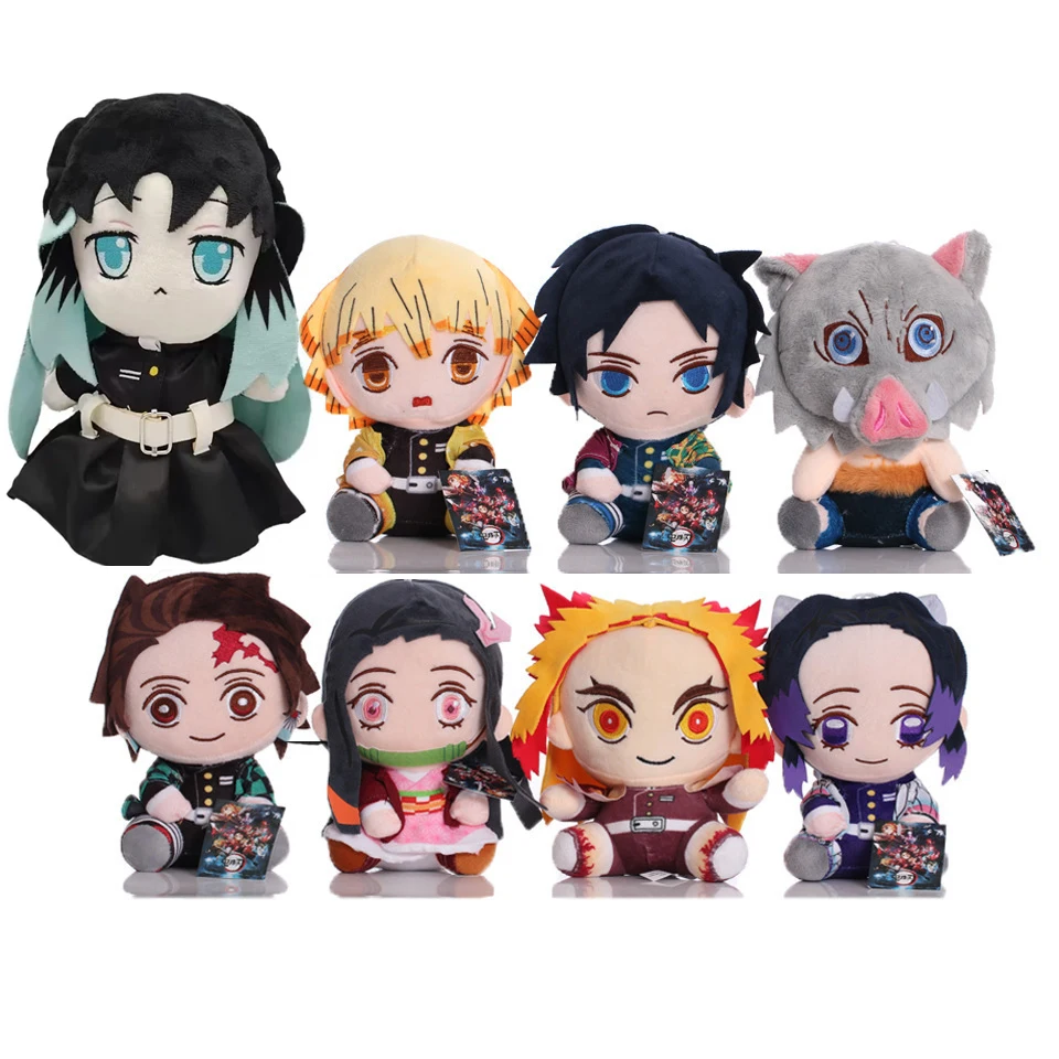 Caliente # # Muñecos de Peluche de Demon Slayer, Adorables Muñecos de Anime de Tokitou Muichiro, Kimetsu No Yaiba, Kamado Tanjirou, Nezuko, Zenitsu, Kyoujurou, Juguetes de Regalo