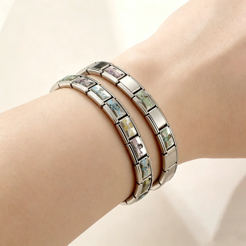 Y2K Fashion Various Personality Series Italian Charm Links Fit 9mm Bracelet Stainless Steel Women Men DIY Making Jewelry Gifts