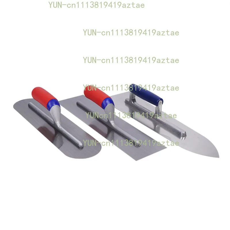 Carbon Steel Blade Plastic Handle Rounded Front Finishing Plaster Trowel Construction Concrete Spatula Tool