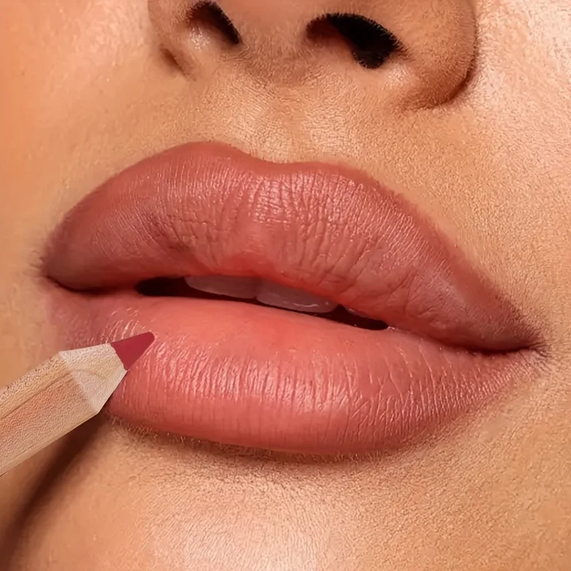 マット リップ ライナー ペンシル - 滑らかな精度、長時間持続、すべてのライト ベージュ タイプに自然な仕上がり、毎日のメイクアップに最適、