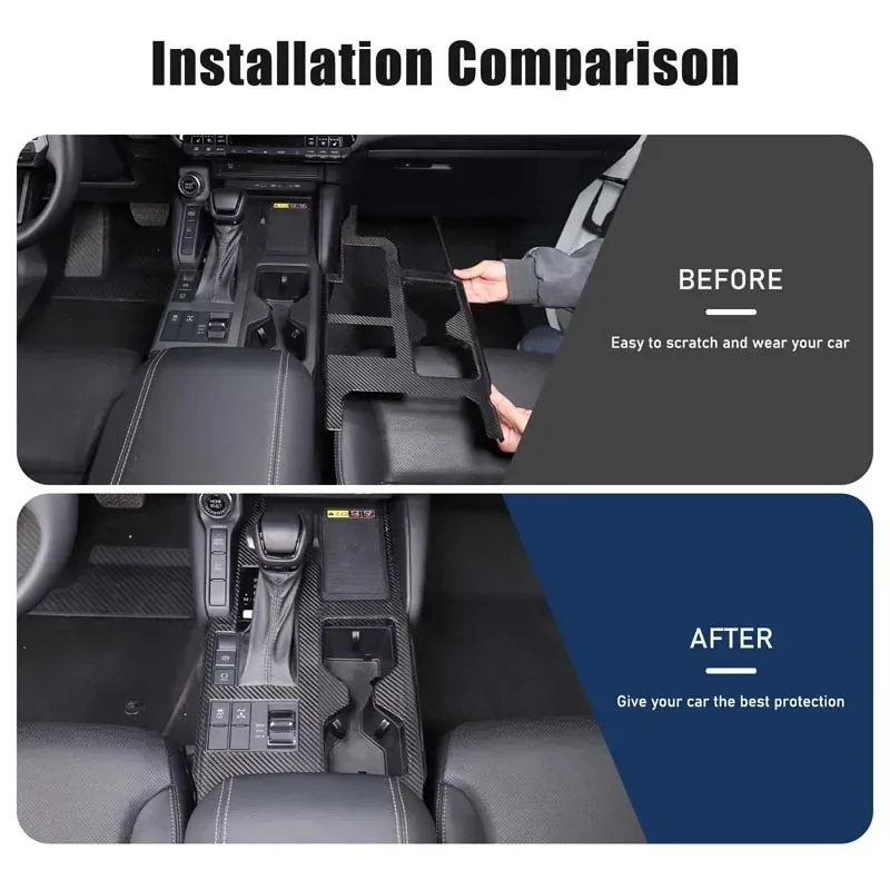 

Real Carbon Fiber For Toyota Land Cruiser Prado 250 LC250 2024+ Car Styling Gear Panel Decorative Stickers Interior Accessories
