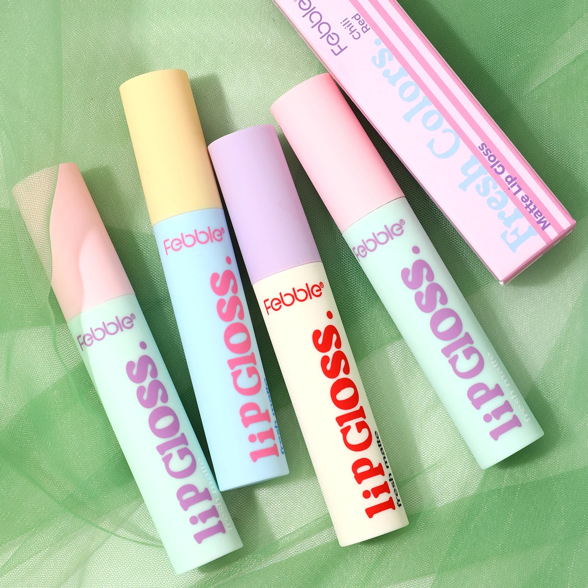 Soft Mist Lip Gloss, 8 color options, non-sticky bottle, waterproof and quick-drying, long-lasting liquid lip balm