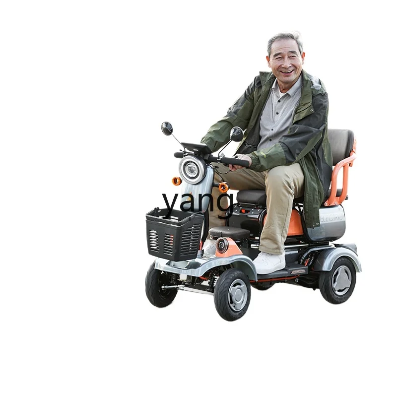 

YJQ electric four-wheeled elderly scooter household elderly pick-up and drop-off children battery car