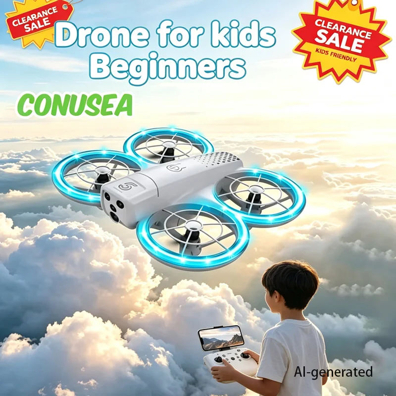 Clearance Kids Mini drones with camera For Drone Beginners WIFI FPV 480P  aerial photography remote control quadcopter children