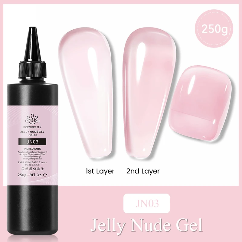 BORN PRETTY 250g Basisgel Super Top Coat Gel Nagellak Matte Top Coat Semi-permanente vernis Losweken UV LED Nagels Manicure