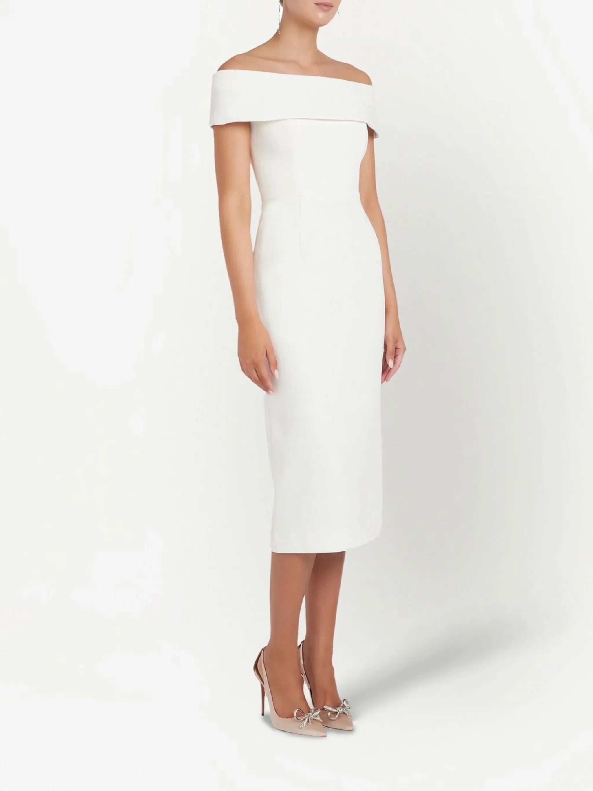 Customized Off Shoulder Knee Length White Straight Dresses Luxury Evening Dresses 2026 Dubai Платье Женское Летнее Serene Hills