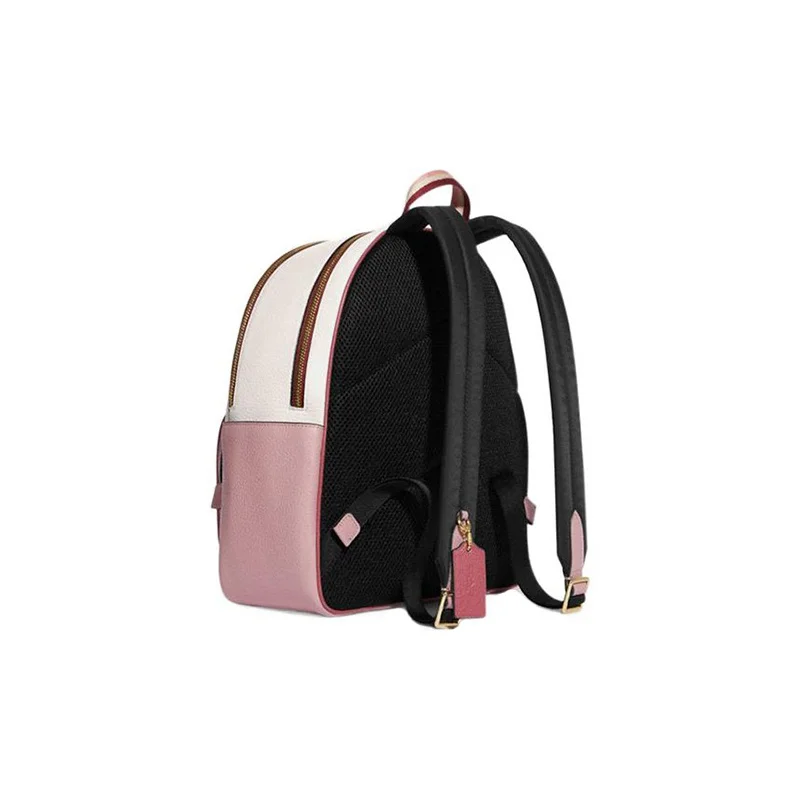 COACH Court Cow Leather With Textile Backpack Large Women's White & Pink CA246-IMCAH view 5