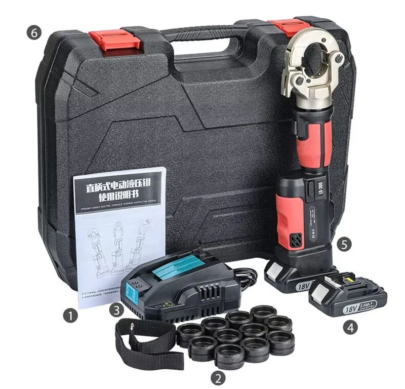 Brushless Motor Electric Wire Crimping Pliers LS-300 Copper Aluminum Terminal Crimping Machine Portable Hydraulic Crimping Plier