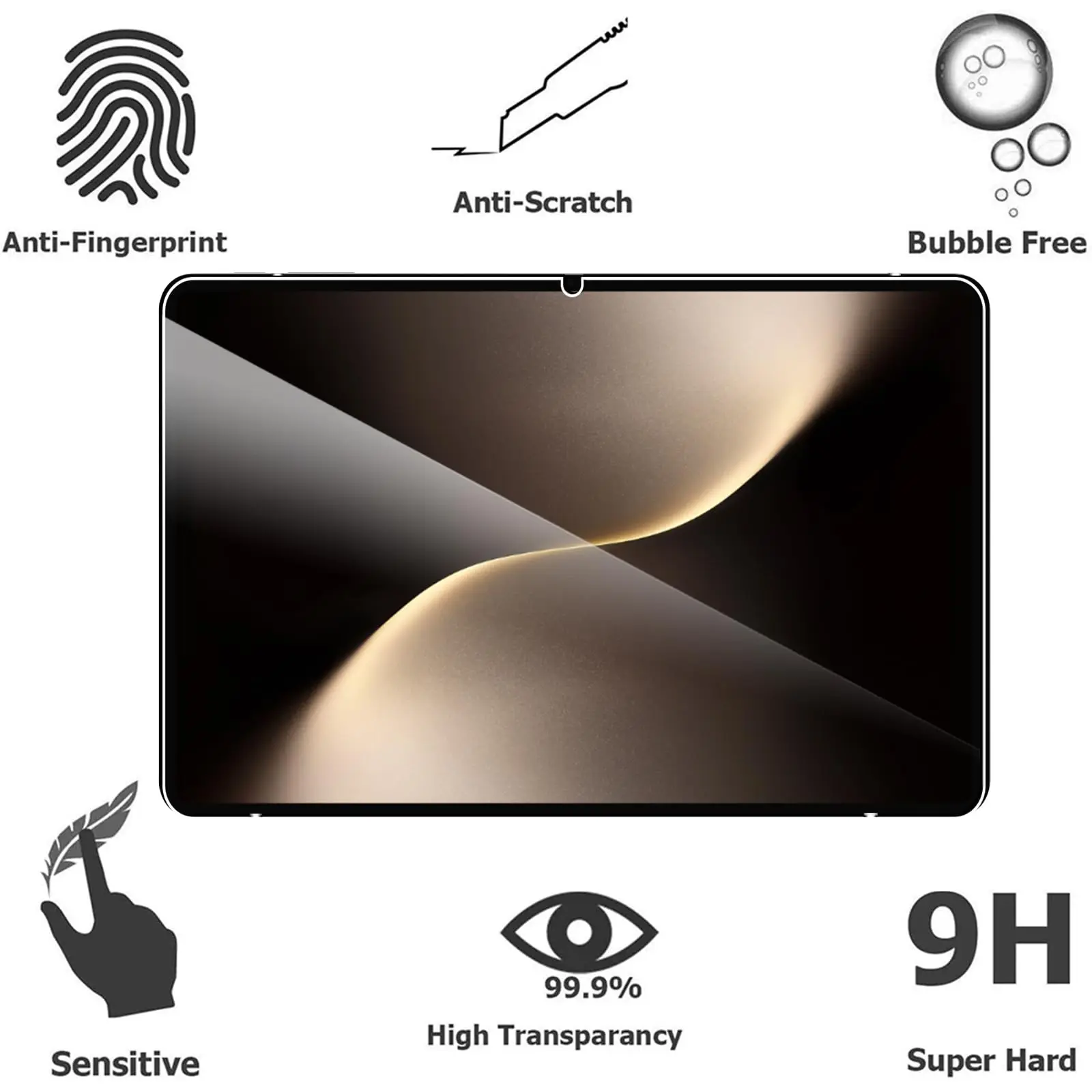 Tablet Tempered Glass For Honor MagicPad 3 / 3 Pro (13.3 inch) 2025 HD Clear 9H Impact-Resistant Anti-fall Screen Protector Film