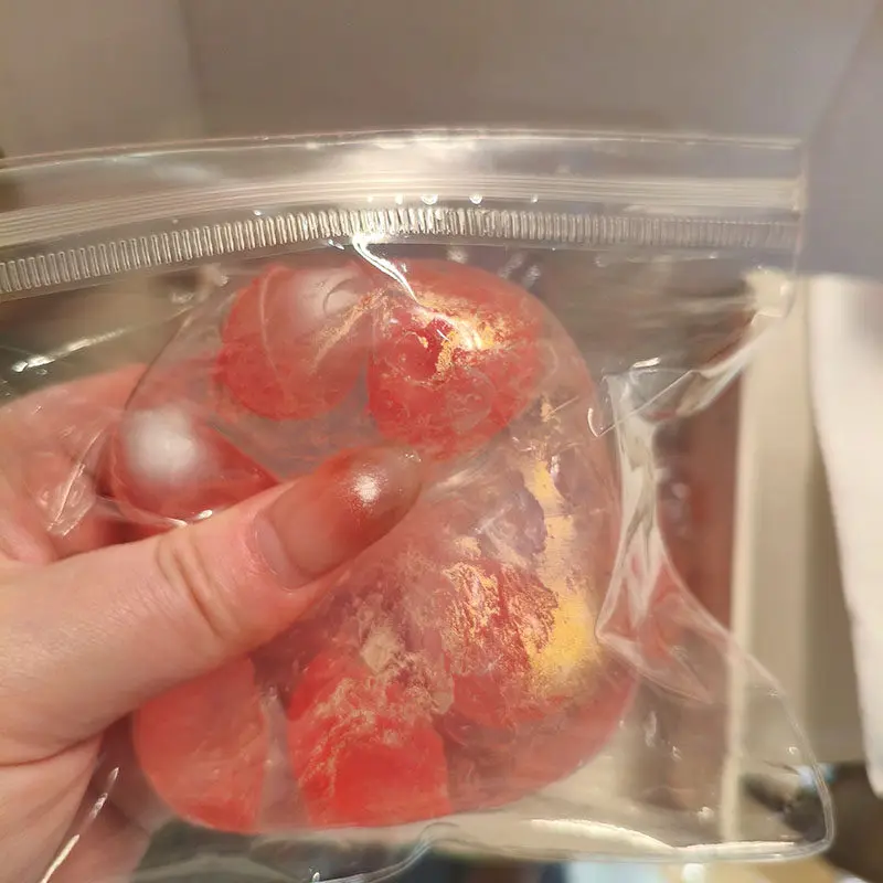 Tomato Vaseline Feel Filled Squishy Tpr Non-Bounce Squeeze Ball Handmade Stress Relief Sensory Fidget Toy Gift view 2