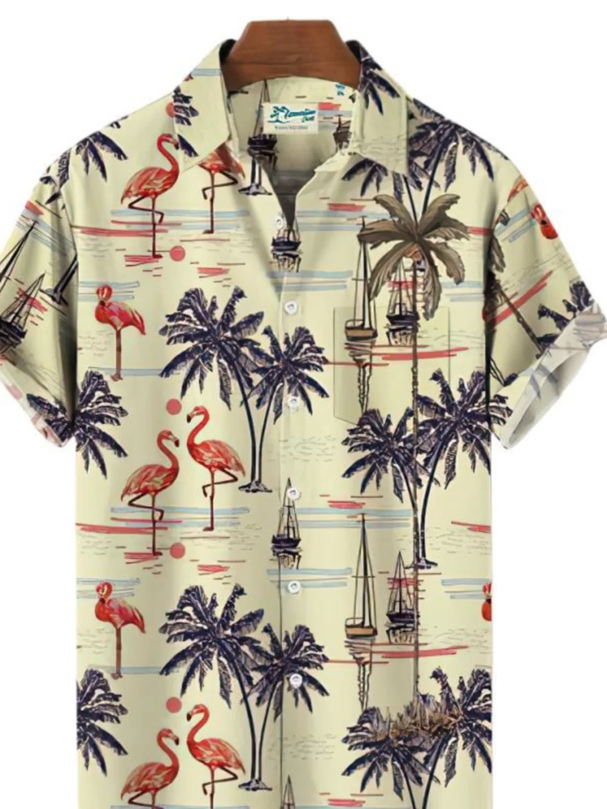 

Casual Printed ort Sve irt Lapel Printed Leisure Turn-down Collar Youthful ular Moisture-ng Breathable Other M...