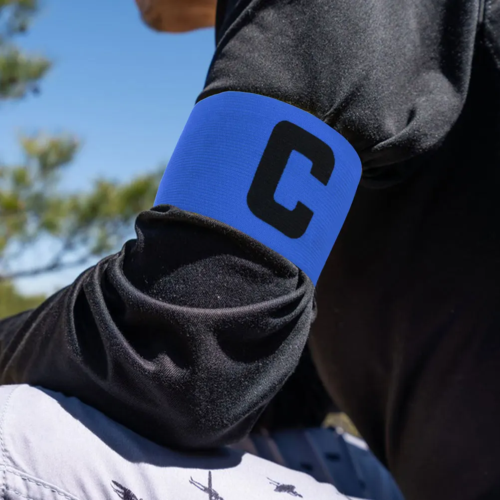 

4pcs Football Captain Armbands Durable Anti-wear Material Adjustable Size Soccer Team Leader Band Sports Game Arm Sign
