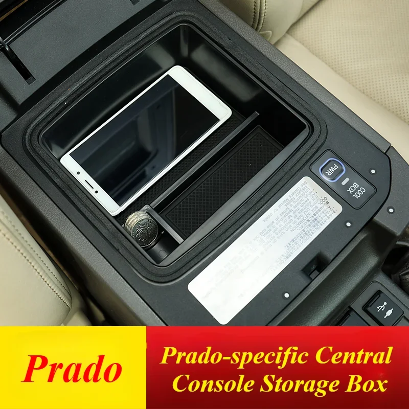 For Toyota Prado Car Central Control Armrest Box Storage Box  Exclusive Central Armrest Interior Upgrade Accessories Tidying