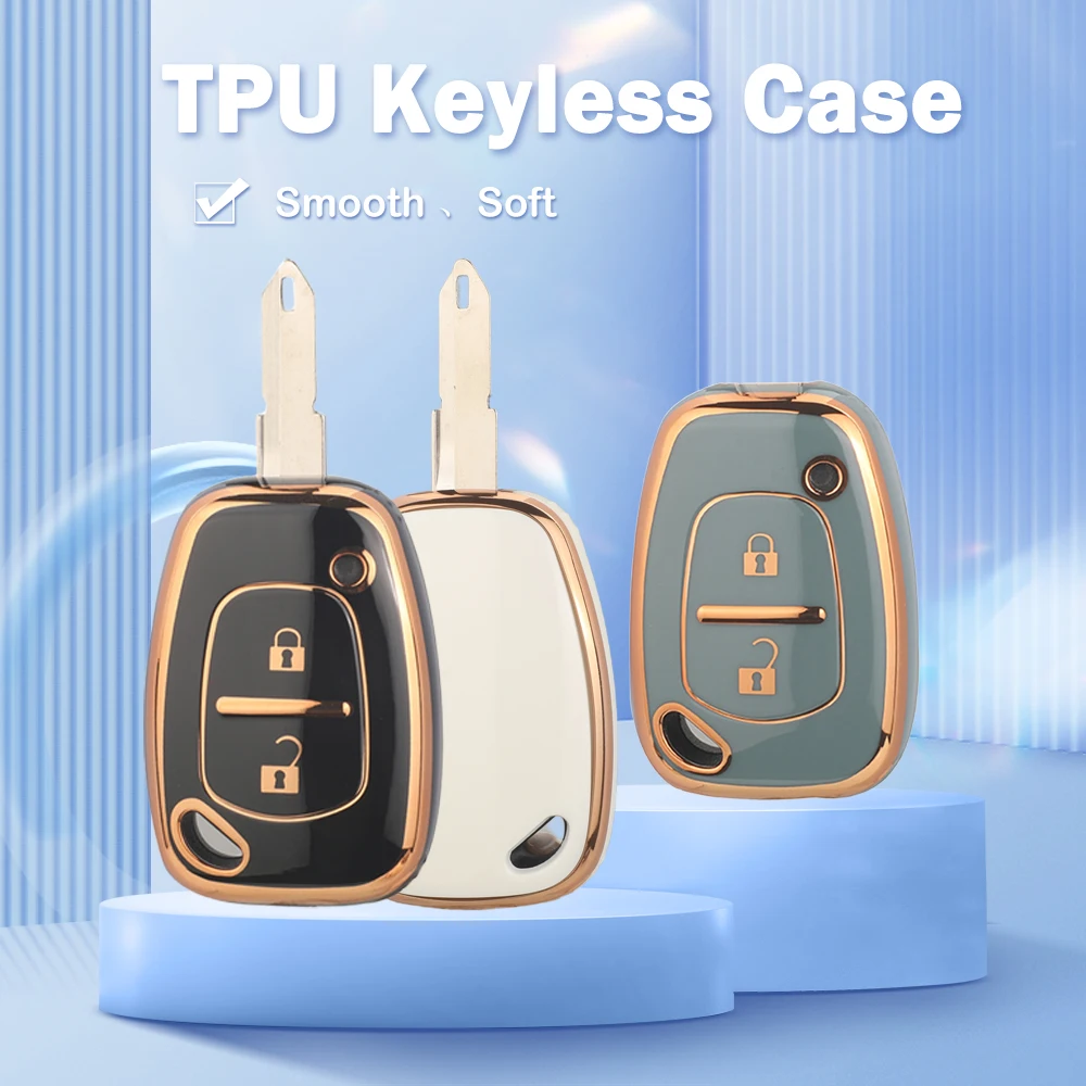 Jingyuqin 2 Buttons Soft TPU Car Key Case For Renault Trafic Kangoo Mavano Master For Vauxhall Opel Vivaro Accessories