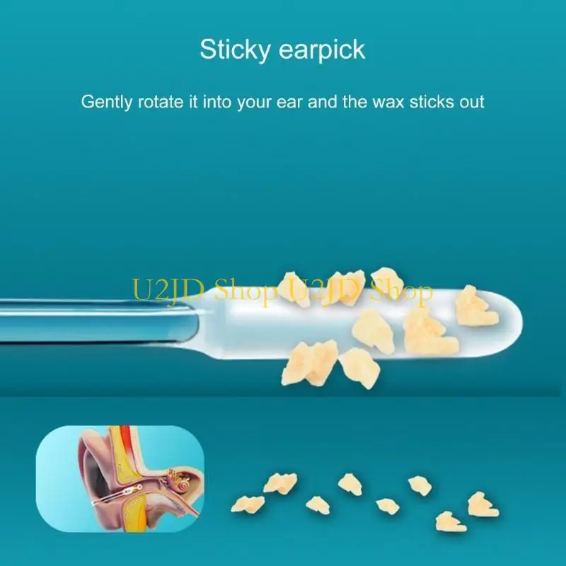 U2JD 20Pcs Disposable Ear Cleaners Soft Travel Friendly Ear Care Earwax Cleaning Sticks Suitable for Various Ear