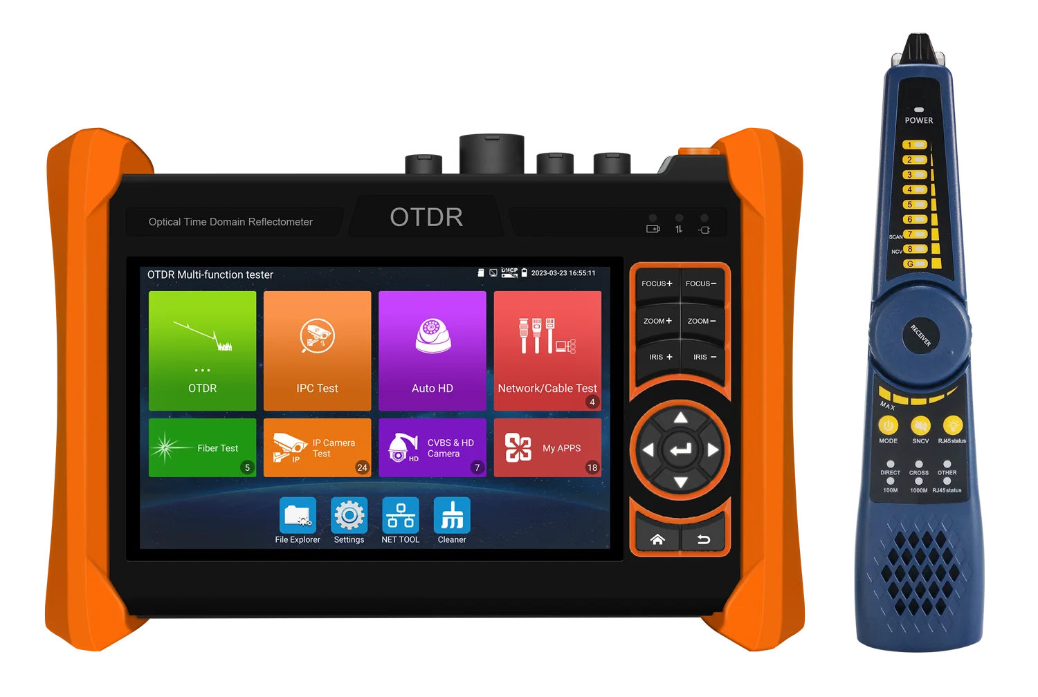 MT6510 Multifunction OTDR 5.4 Inch Handheld 4K H.265 IP, 8MP ADH/TVI/CVI camera test, OPM VFL Fiber Cable Tester