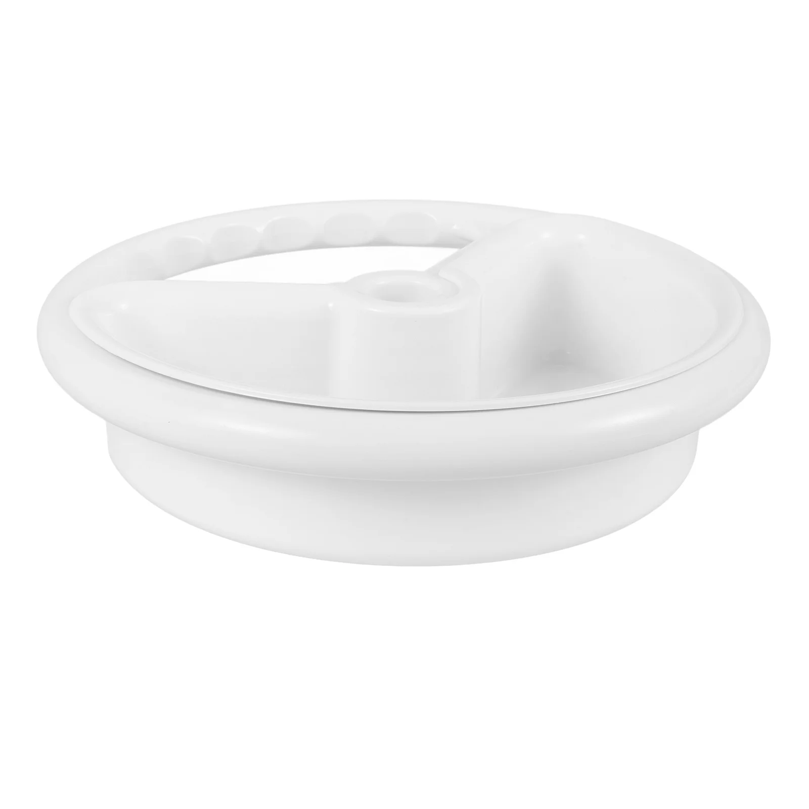 

Plastic Infusion Stand Tray Round Drip Stand Plate Multi Functional Holder for Iv Stands and Bags Easy to Assemble Disassemble