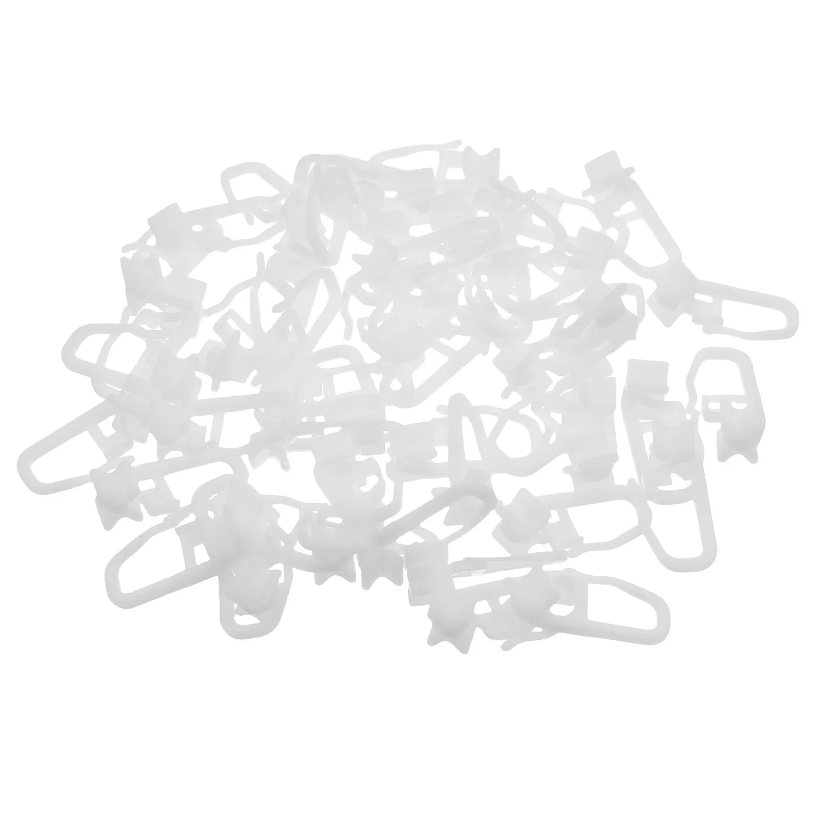 50Pcs Curtain Track Glider Hooks Plastic Rail Wheel Silent Rolling Pulley Replacement Parts for Drapery Shower Bathroom