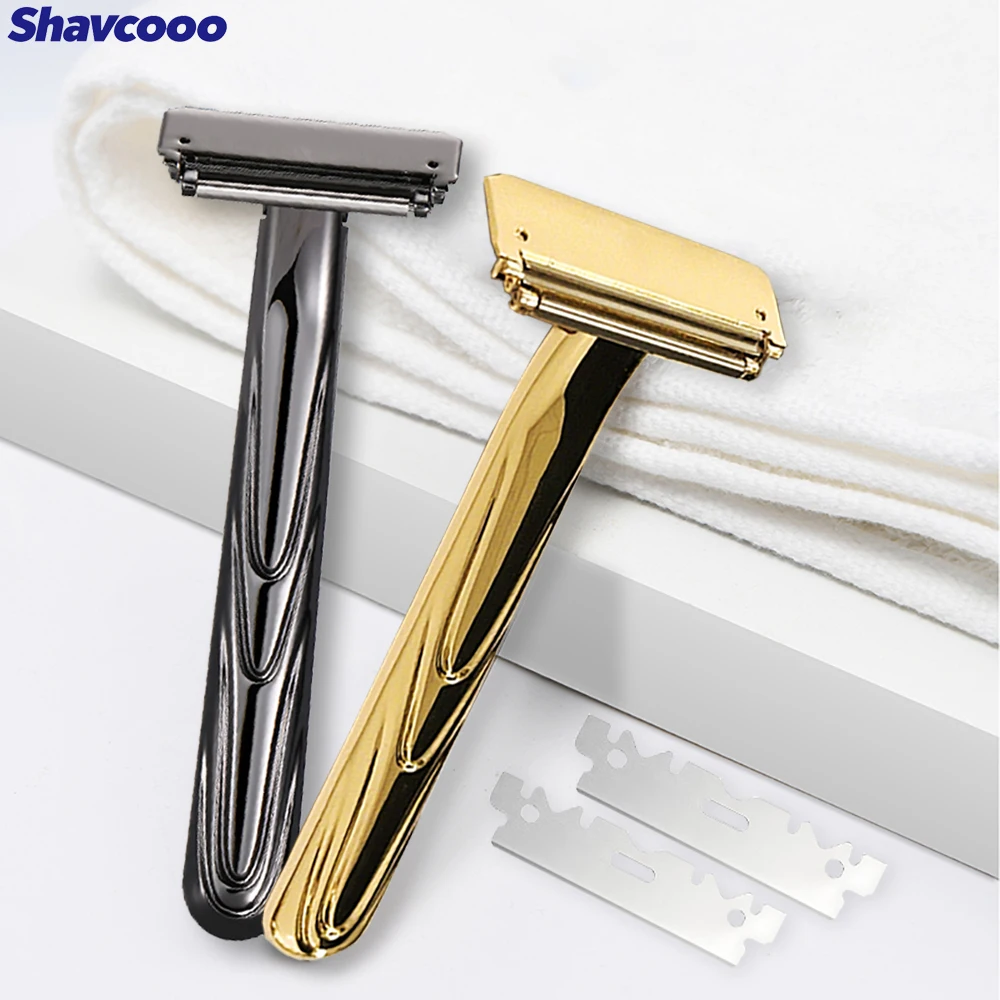 מכונת גילוח בטיחות Shavcooo GP500 Glide 5.0 Pro מפלדת אל-חלד עם גלגל מתנה לגברים עם תיק נסיעה לטיפוח הזקן