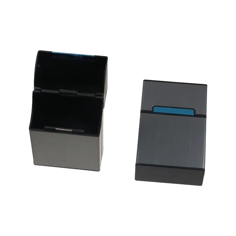 Aluminum Alloy Business Card Box Magnetic Button Elegant Design Name Card Holder Lightweight Card Organizer ID Card Case