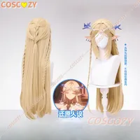 Game Wuthering Waves Cartethyia Cosplay Wig Blonde Long Braids Rinascita Halloween Party Hair Women Girls Carnival Game Wigs