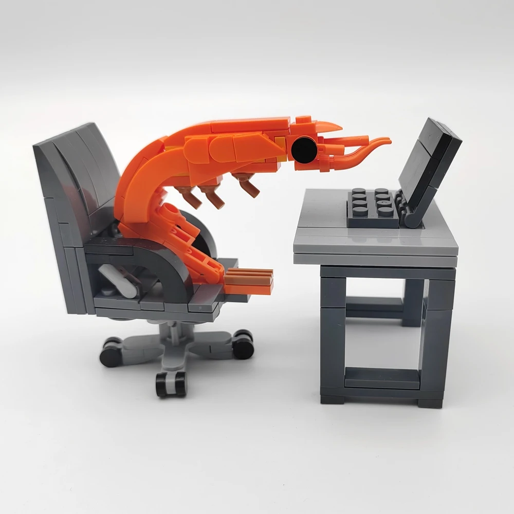 MOC Bouwsteengarnalenmodelbeeldjes, puzzelmontage, jongens en meisjes willekeurig mengen, creatieve parodieën van internetberoemdheden