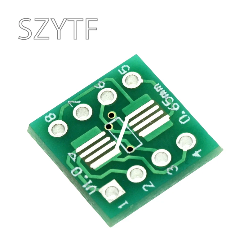 50pcs/bag Adapter plate SOP8 SSOP8 TSSOP8 SMD to DIP  0.65 / 1.27mm pitch